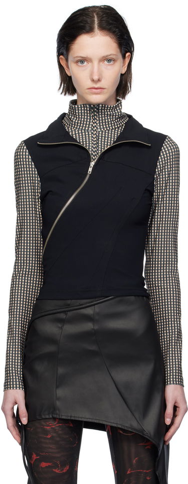 Пуловер Ottolinger Ottolinger Double Collar Turtleneck Top Черно | 501501, 0