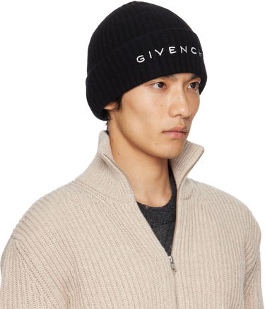 Шапка Givenchy Givenchy 4G Embroidered Beanie Черно | 710003974001-U7927, 1