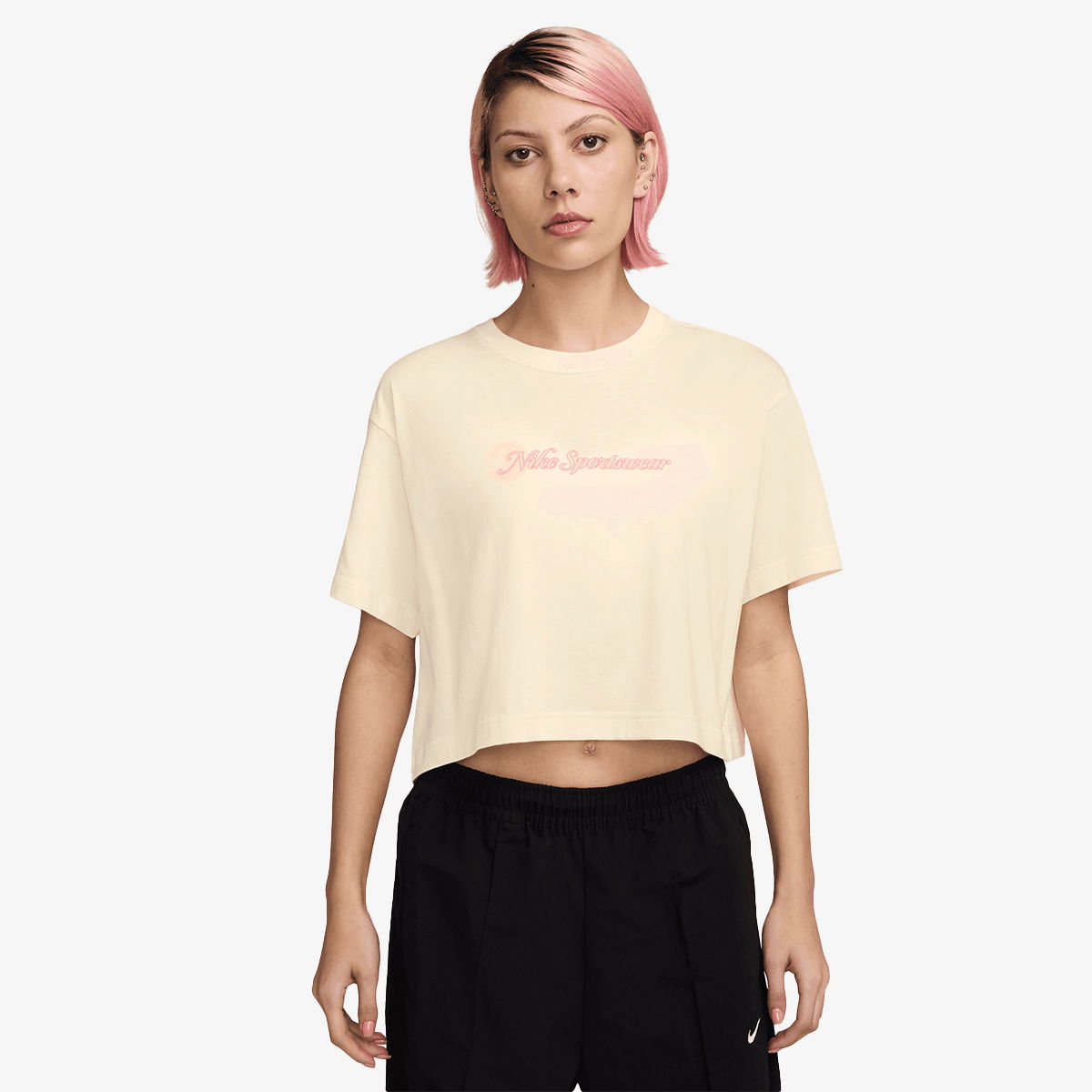 Тениска Nike Sportswear Club Crop T-Shirt Жълто | HV4947-110, 1