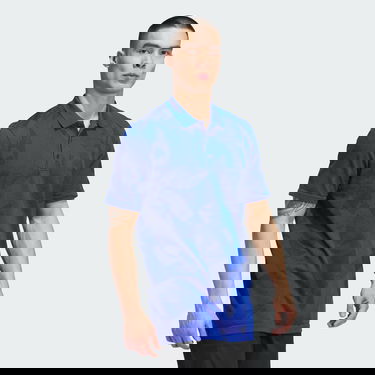 Поло тениска adidas Performance Blue Patterned Knitted Polo Shirt Синьо | IW6697, 4