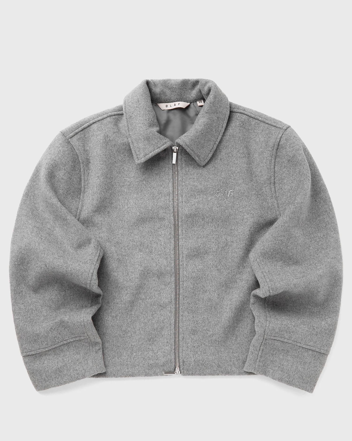 Яке ØLÅF Cropped Wool Jacket Сиво | W220506-HTRGREY, 1