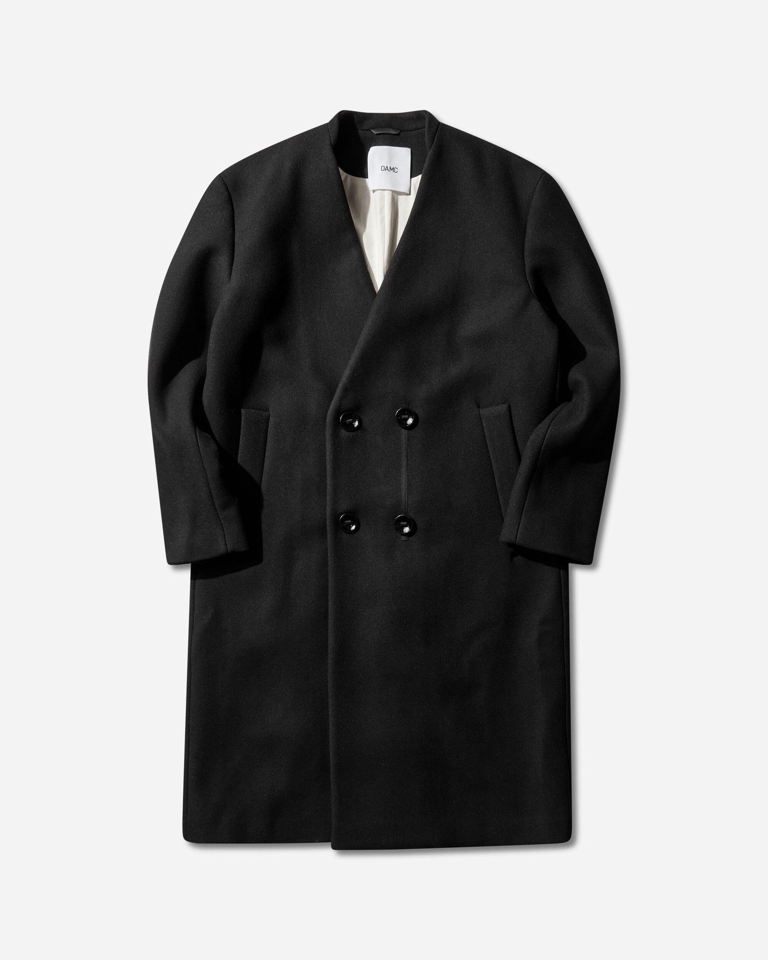 Палта OAMC Collarless Double Breasted Wool Coat Черно | OAF5MC03AP-T1986 999, 1
