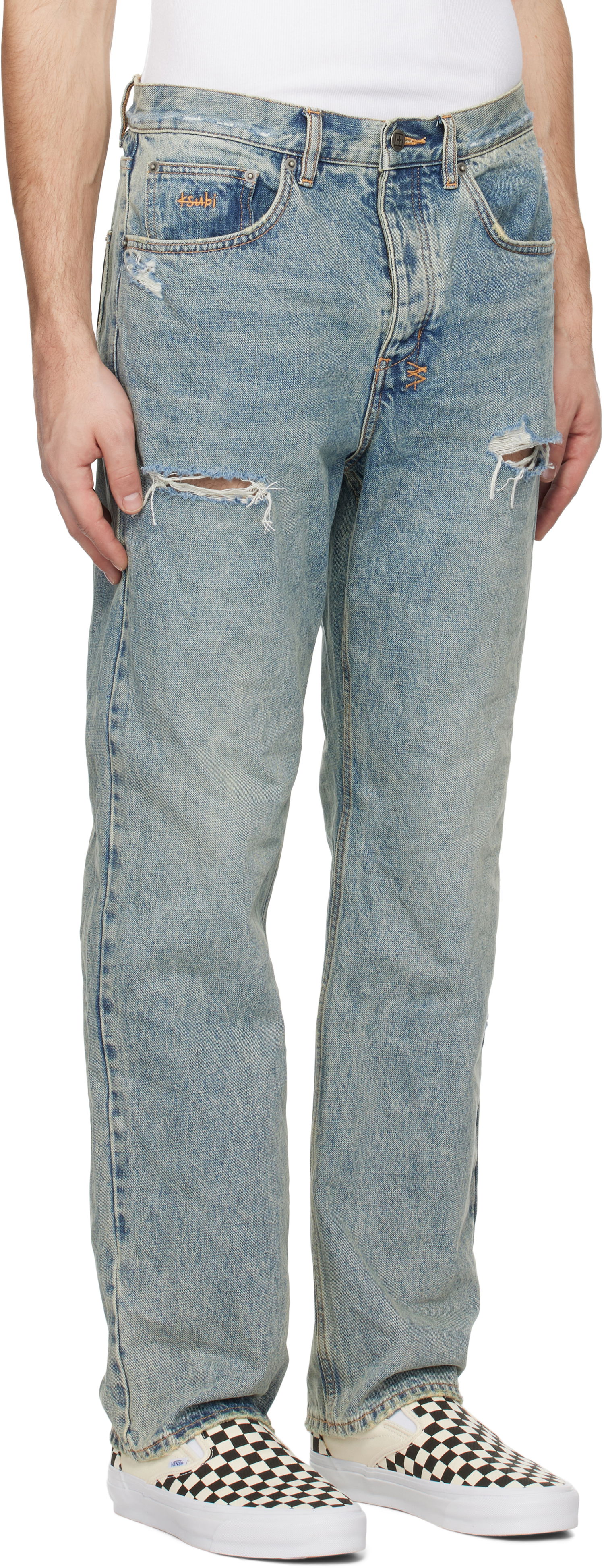 Дънки Ksubi Ksubi Anti K Stage Dive Trashed Jeans Синьо | MPS25DJ030, 1