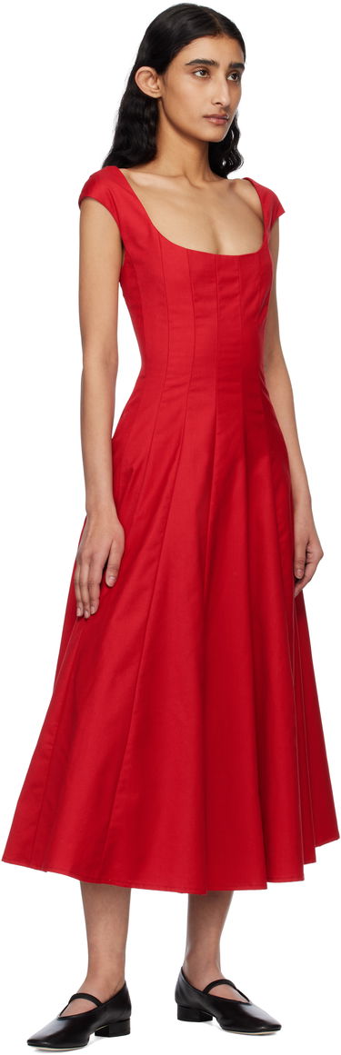 Pокля GUIZIO Guizio Leila Midi Dress Червено | S25404W161, 3