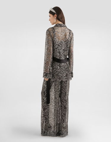 Панталони Dolce & Gabbana Lamé Lace Trousers Многоцветен | FTC1YTILMCFS0998, 2