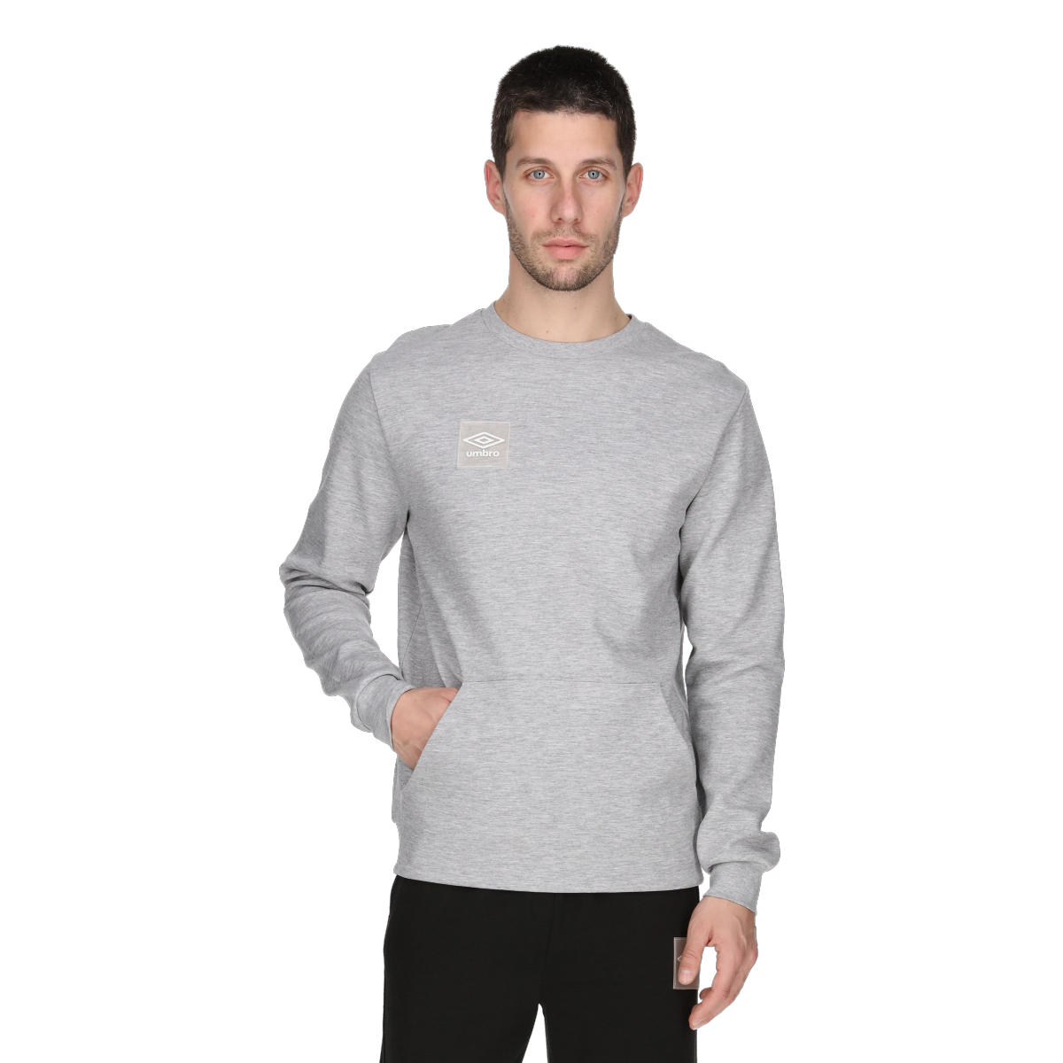 Суитчър Umbro Crew Neck Sweatshirt with Pouch Pocket BASIC 2 Сиво | UMA241M609-3A, 0