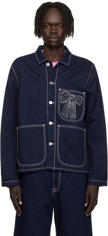 Яке Acne Studios Acne Studios Embroidered Denim Jacket Тъмно синьо | C90204-, 0