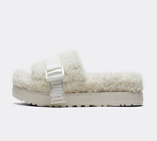 Кецове и обувки UGG Fluffita Slippers Бяло | 1113475-WHT