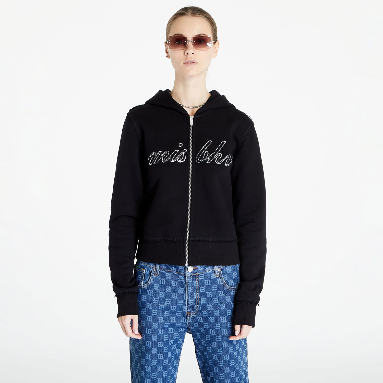 Суитчър MISBHV Crystal Zipped Hoodie Черно | 240W201, 0