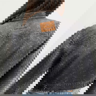 Яке Marine Serre Marine Serre Moon Laser Denim Crop Jacket Сиво | WJA041BCDEN0006-GR90, 5