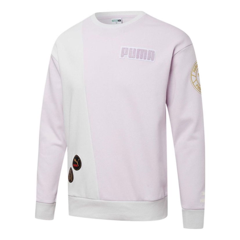 Пуловер Puma Mix Badge Long Crew Sweater Лилаво | 537008-17