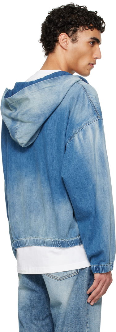 Яке We11done We11done Zip-Up Denim Hoodie Синьо | WD-DJ1-25-317-U-BL, 2