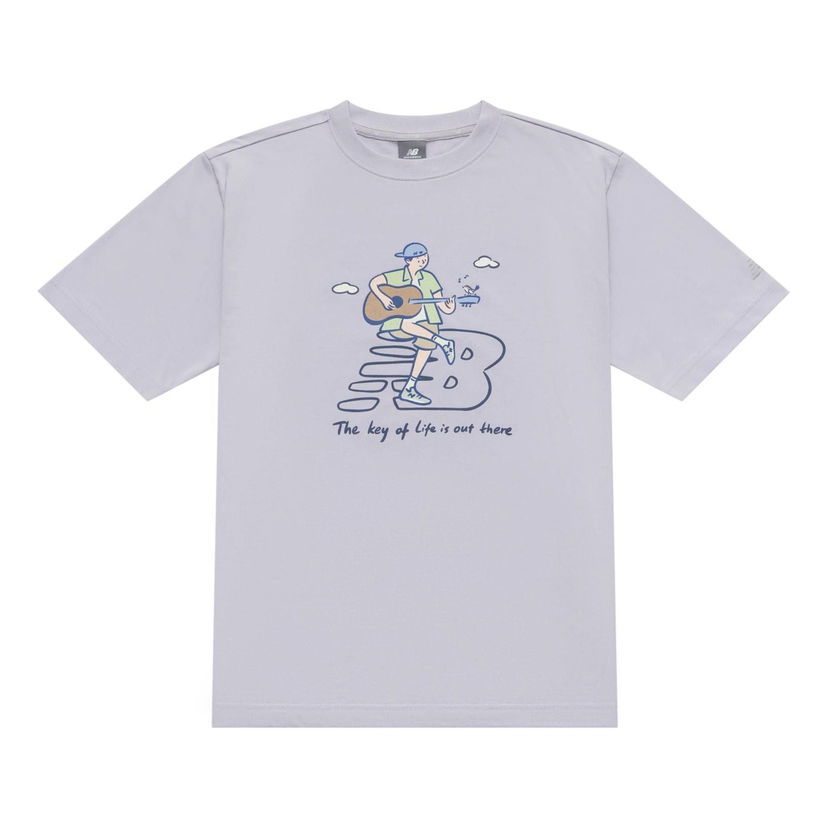 Тениска New Balance PK Graphic T-Shirt Лилаво | NEE26021-DV