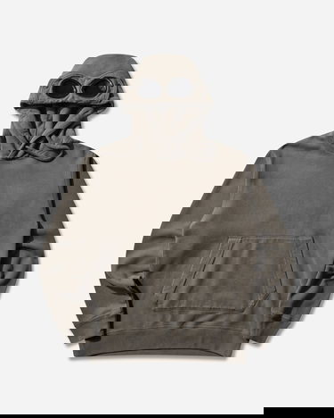 Суитчър C.P. Company Slam Jam Diagonal Fleece Brushed Goggle Hoodie Сиво | 19CSSS701A 001, 1