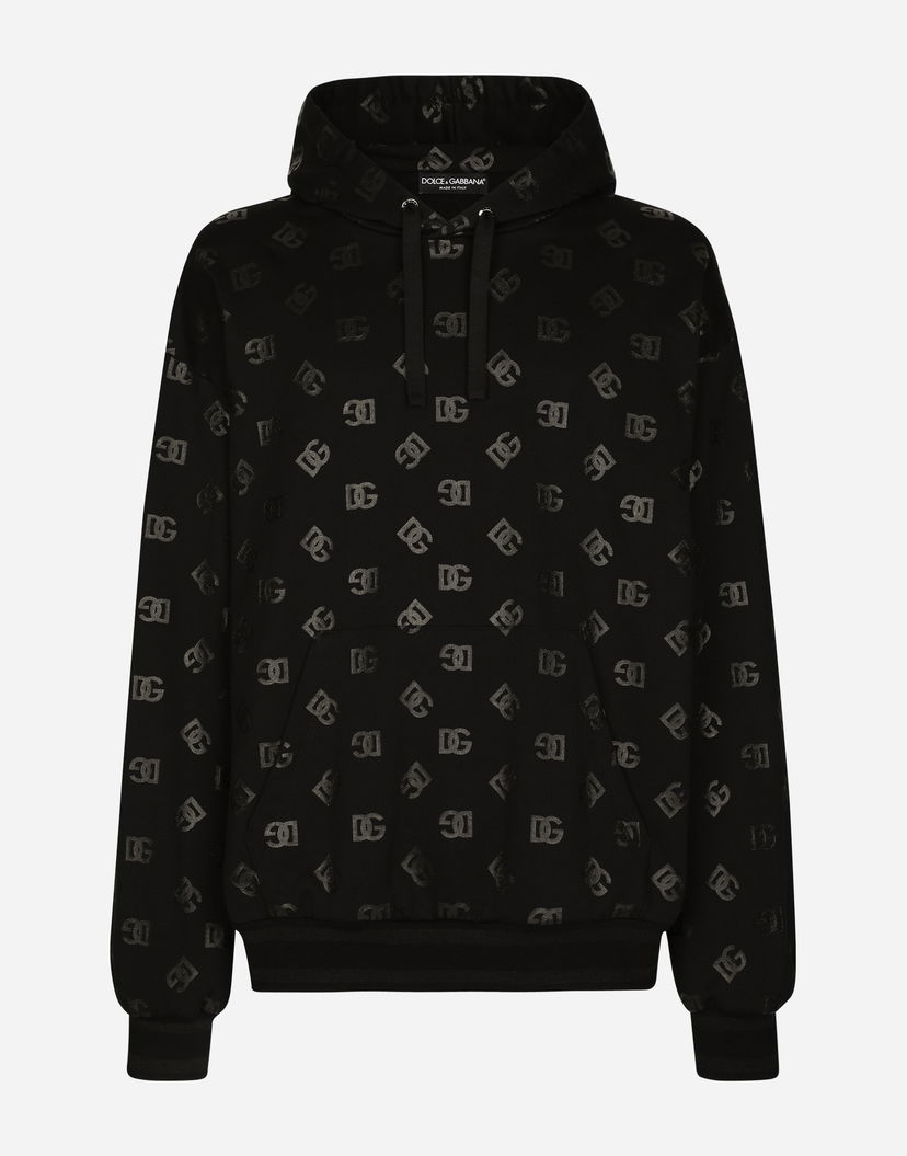 Суитчър Dolce & Gabbana Jersey Hoodie With Print Черно | G9ZT1TFU7DUHNVAN