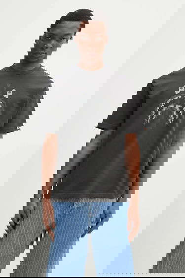 Тениска BAPE Garment Dye Shark Relaxed Fit T-shirt Сиво | 1K80109316, 0