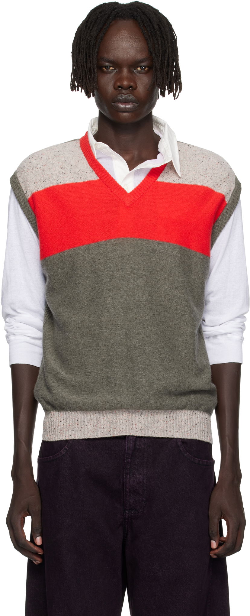 Жилетка Eckhaus Latta Eckhaus Latta Striped Knit Racer Vest Многоцветен | 8260-EL-PF25-W