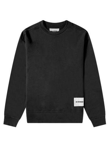 Суитчър Jil Sander Plus Logo Patch Crew Sweat Черно | J47GU0104-J20039-001