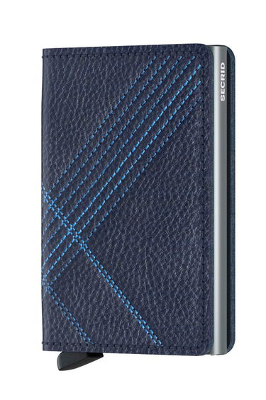 Портфейл Secrid Leather Wallet Синьо | SSt.Linea.Navy, 1