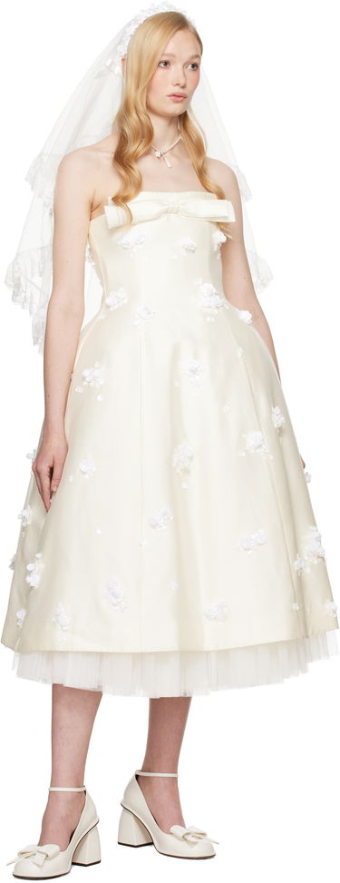 Колие SHUSHU/TONG SHUSHU/TONG YVMIN Edition Faux-Pearl Rose Necklace Бяло | 25303WHT00NN, 2