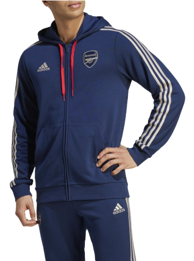 Суитчър adidas Performance Arsenal DNA Full-Zip Hoodie Тъмно синьо | hz2071