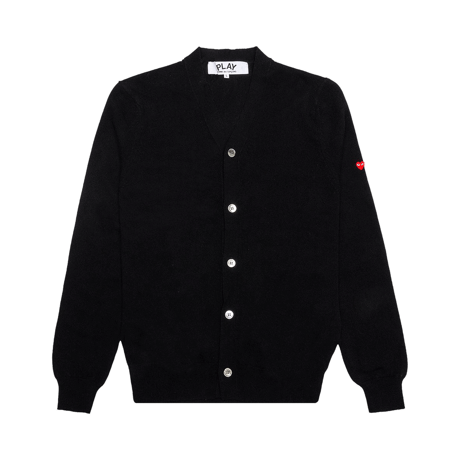 Пуловер Comme des Garçons PLAY Small Heart Cardigan Черно | AZ N042 051 1, 0