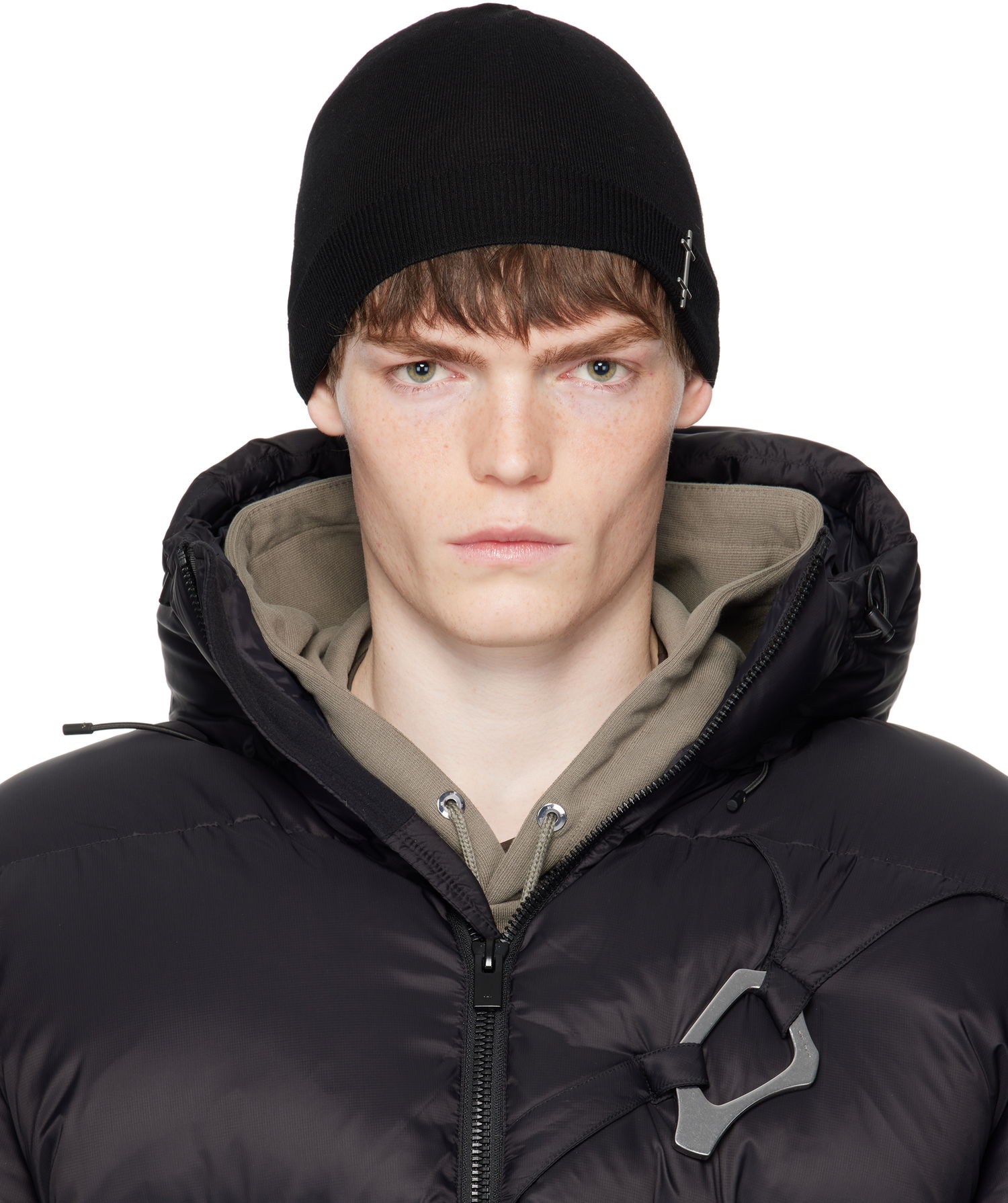 Шапка HELIOT EMIL HELIOT EMIL Fresnel Wool Beanie Черно | PREAW25_16_120_BLK01, 0