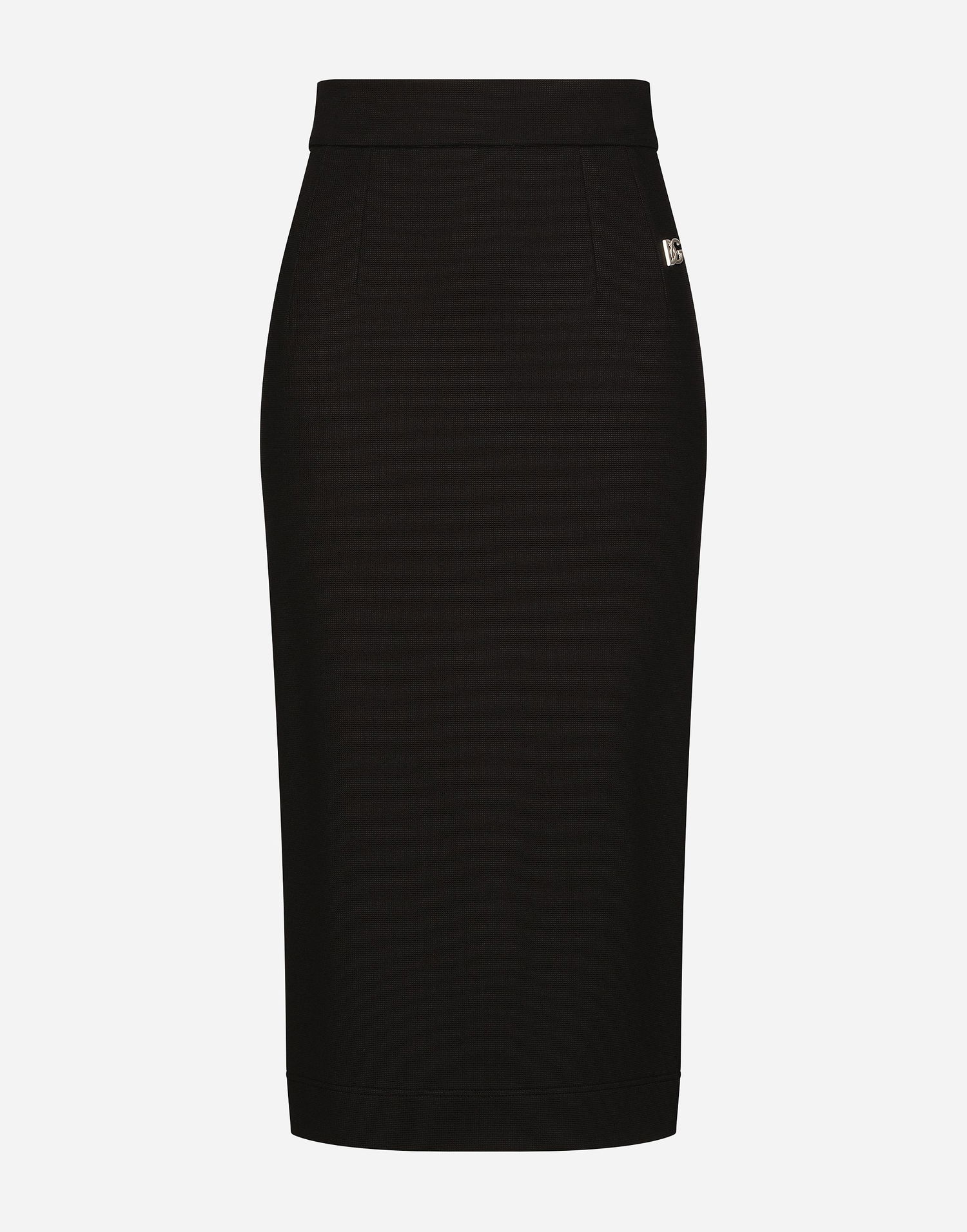 Пола Dolce & Gabbana Milano Rib Midi Pencil Skirt Черно | F4B6UTFUGPNN0000, 0