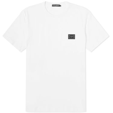 Тениска Dolce & Gabbana Plate Crew Neck T-Shirt White Бяло | G8PT1TG7F2I-W0800, 0