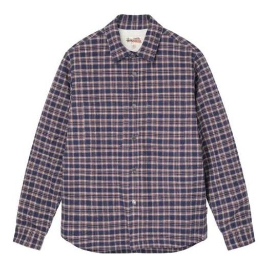 Риза Stüssy Sherpa Lined Plaid Shirt Синьо | 1110268