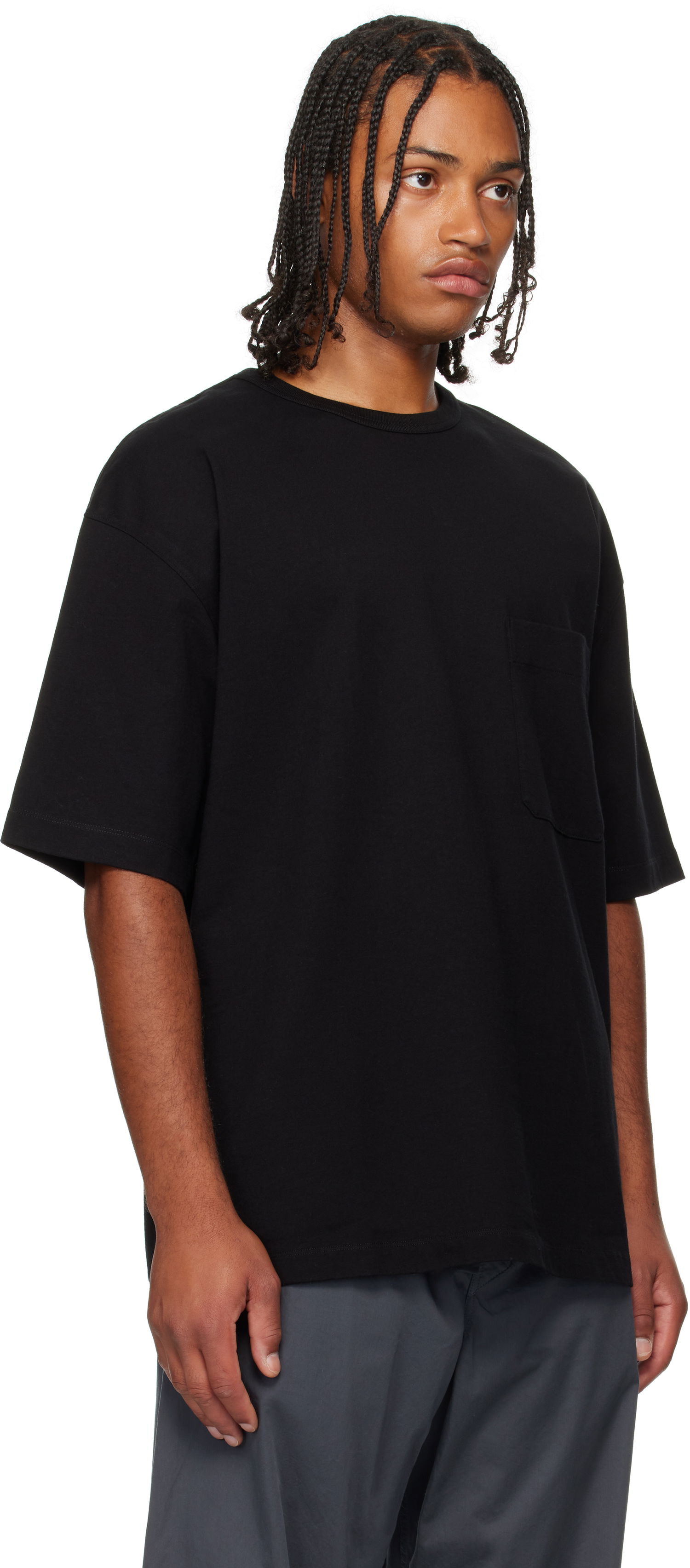 Тениска LEMAIRE Boxy Short Sleeve T-shirt with Chest Pocket Черно | TO1382 LJ1022, 1