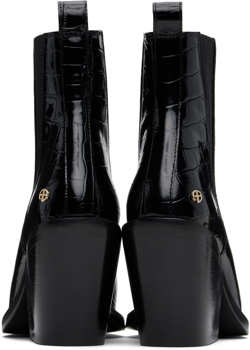 Кецове и обувки Anine Bing Bekah Black Leather Chelsea Boots Черно | A-14-10194-010, 1