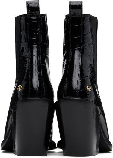 Кецове и обувки Anine Bing Bekah Black Leather Chelsea Boots Черно | A-14-10194-010, 1