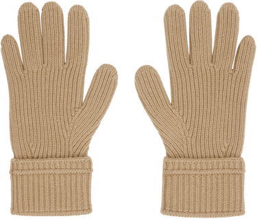 Ръкавици Burberry Burberry Wool Gloves with Logo Patch Бежово | 8114594, 1