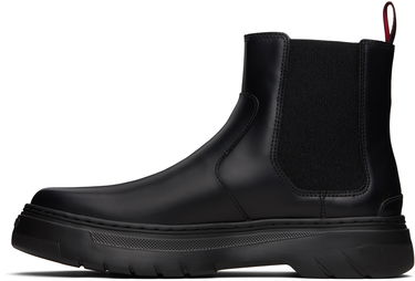 Кецове и обувки BOSS Embossed-Logo Chelsea Boots Черно | 50543764, 2