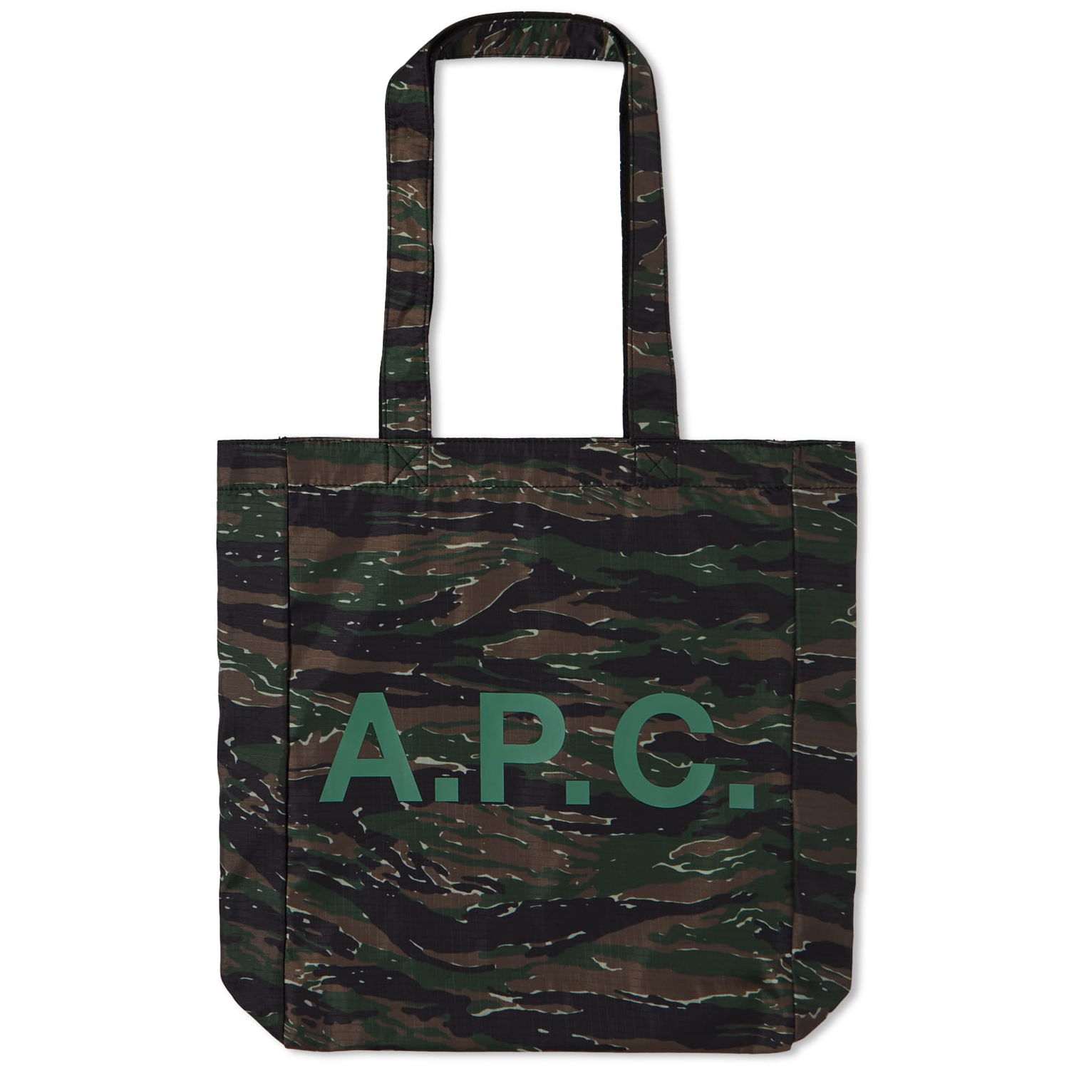 Голяма пазарска чанта A.P.C. Lou Reversible Tote Bag Зелено | COGXE-M61442-JAA, 0