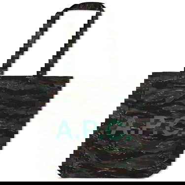 Голяма пазарска чанта A.P.C. Lou Reversible Tote Bag Зелено | COGXE-M61442-JAA, 0
