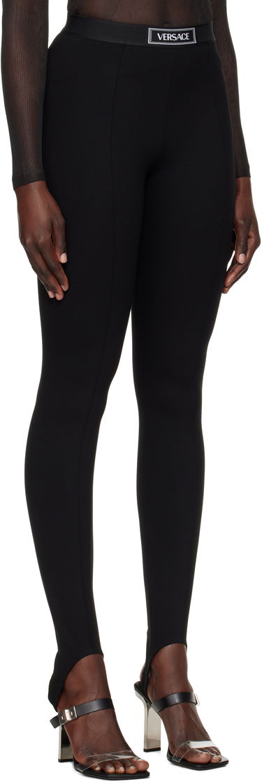 Клинове Versace Stirrup Leggings With Logo Черно | 1015879_1A12037_1B000, 1
