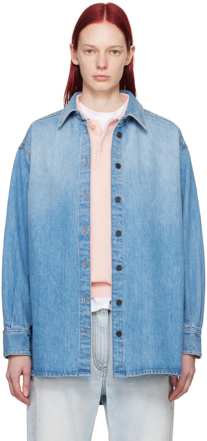 Риза The Row Oversized Denim Shirt Синьо | 5947-W1984