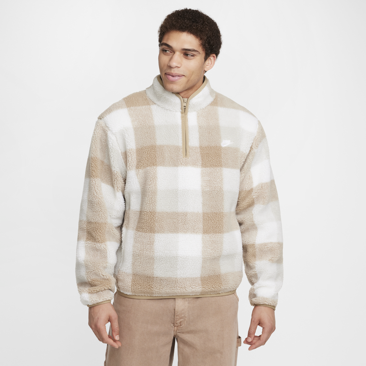 Суитчър Nike Fleece Half Zip Sweatshirt Кафяво | FZ0896-247, 1