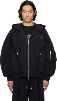Feng Chen Wang Deconstruction Zip-Up Hoodie