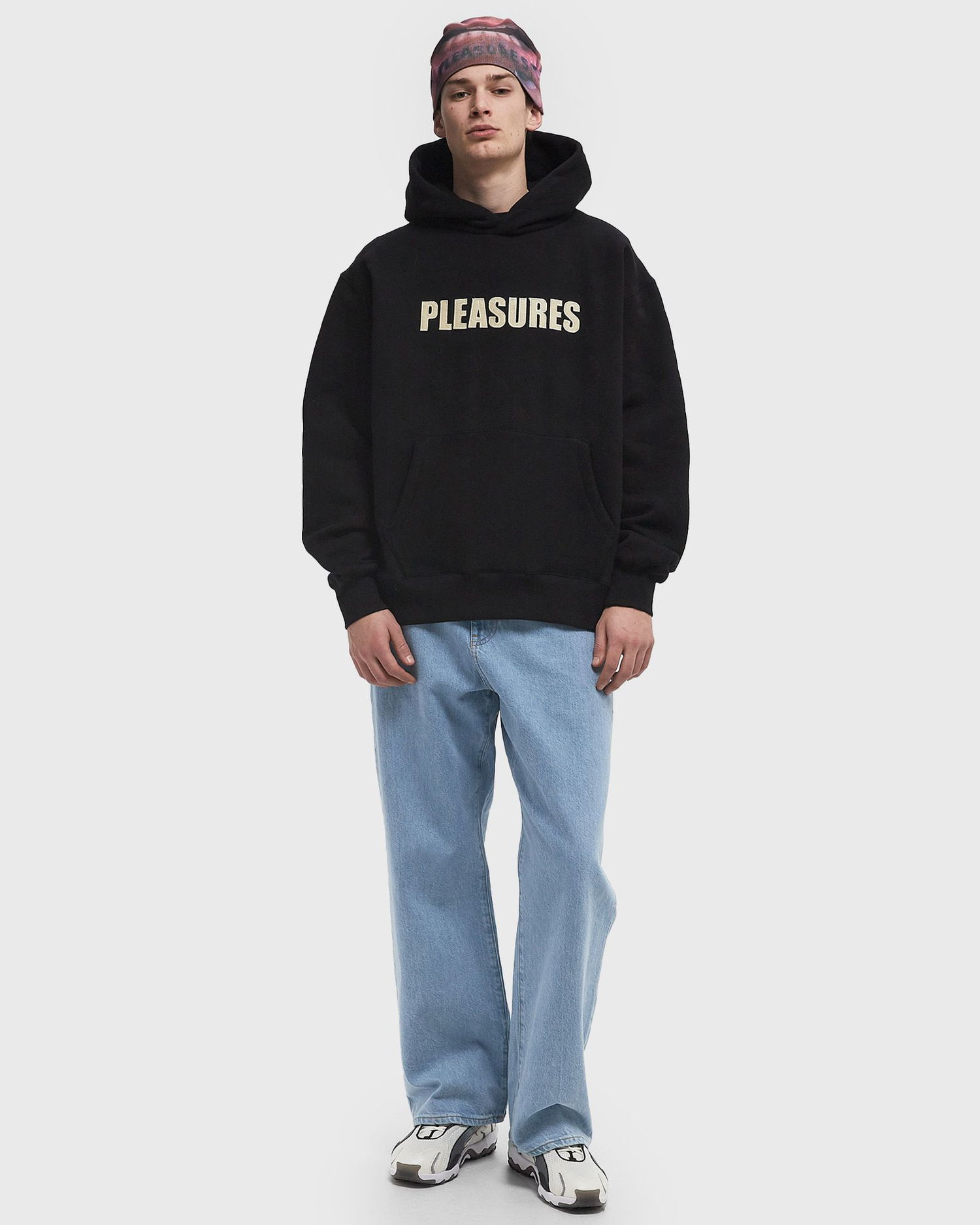 Суитчър Pleasures Pleasures Wave Quilted Hoodie Черно | P24W007-BLACK, 1