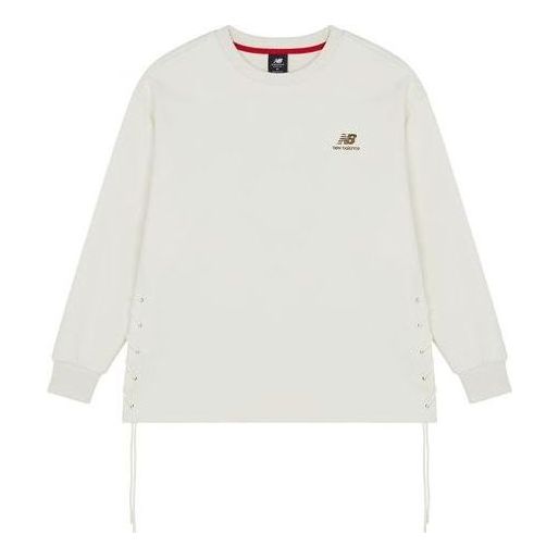 Суитчър New Balance Lacing Details Long Sleeve Top Бяло | AWT21301-IV