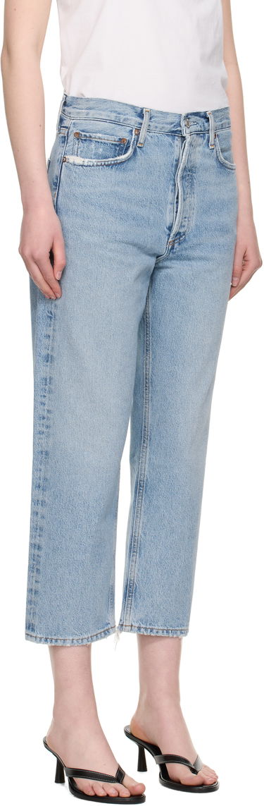 Дънки AGOLDE AGOLDE 90's Crop Mid Rise Straight Jeans Синьо | A173H-1206, 1
