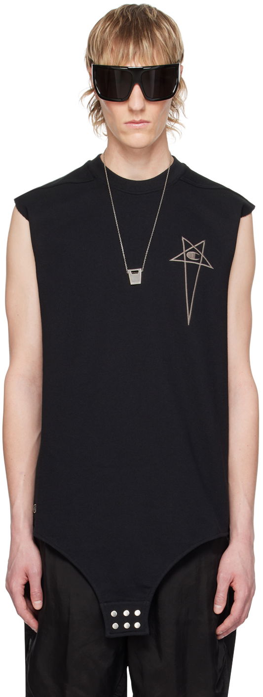 боди Rick Owens Sleeveless T-Shirt Черно | CM01D9223 CHFE