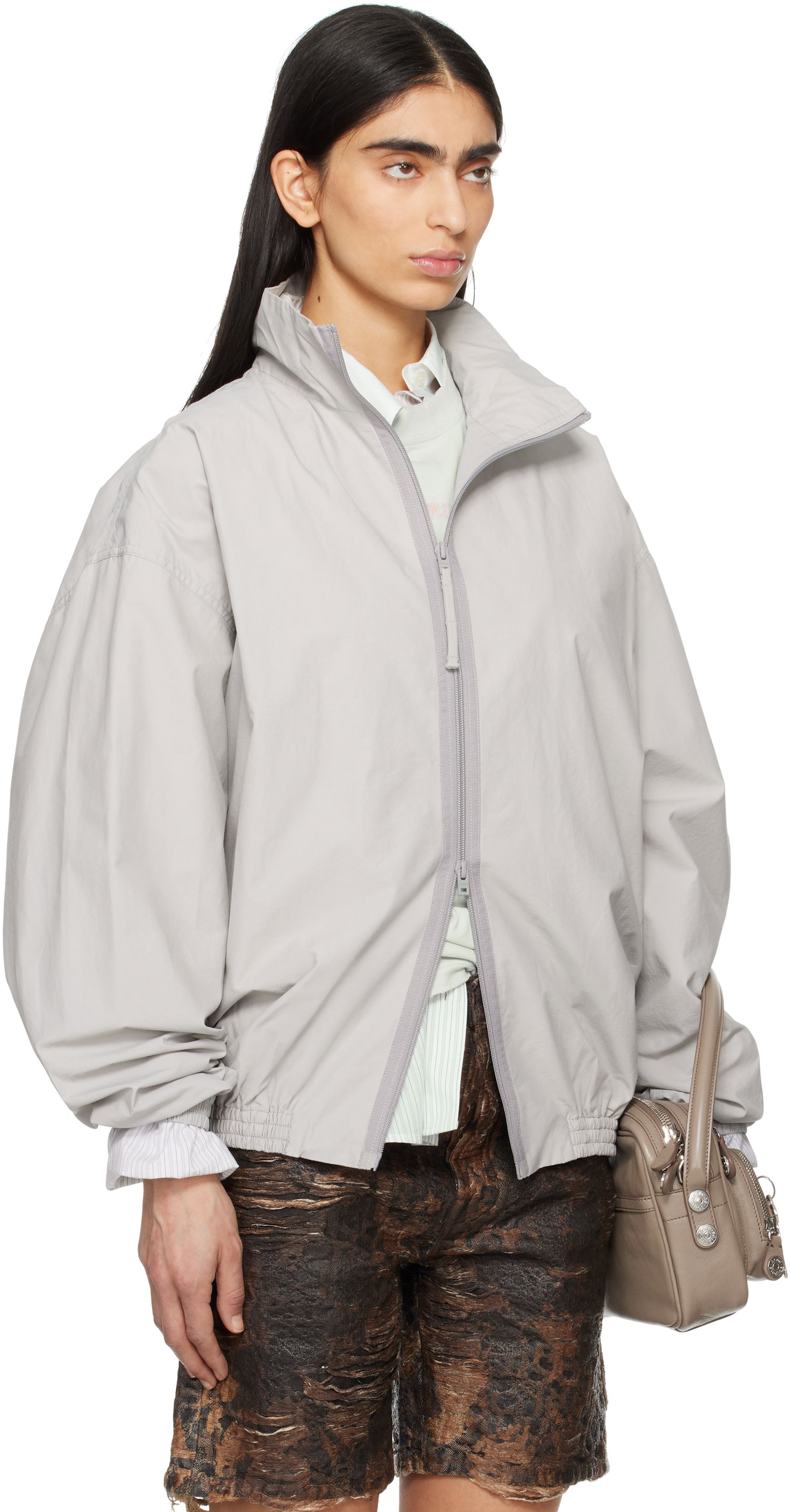 Ветровка Acne Studios Acne Studios Logo Zip Up Jacket Сиво | B90800-, 1
