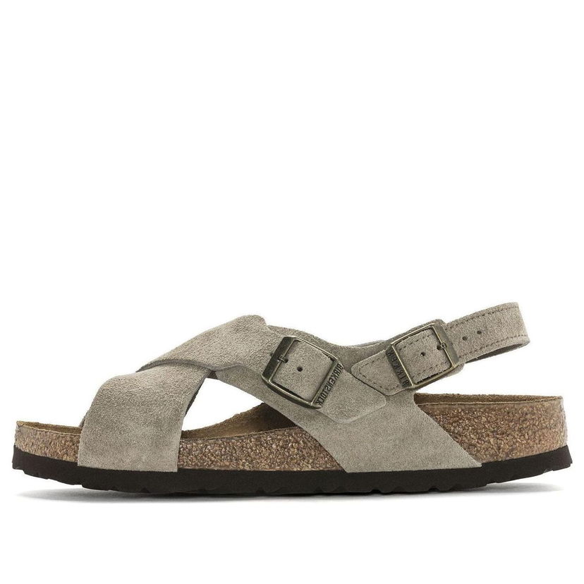 Кецове и обувки Birkenstock Birkenstock Tulum Suede Narrow Fit Sandals Сиво | 1024110