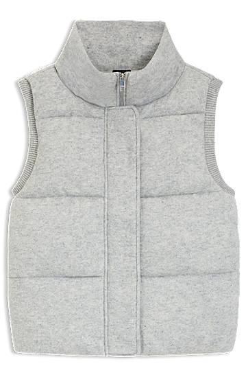 Padded gilet in virgin wool and cashmere