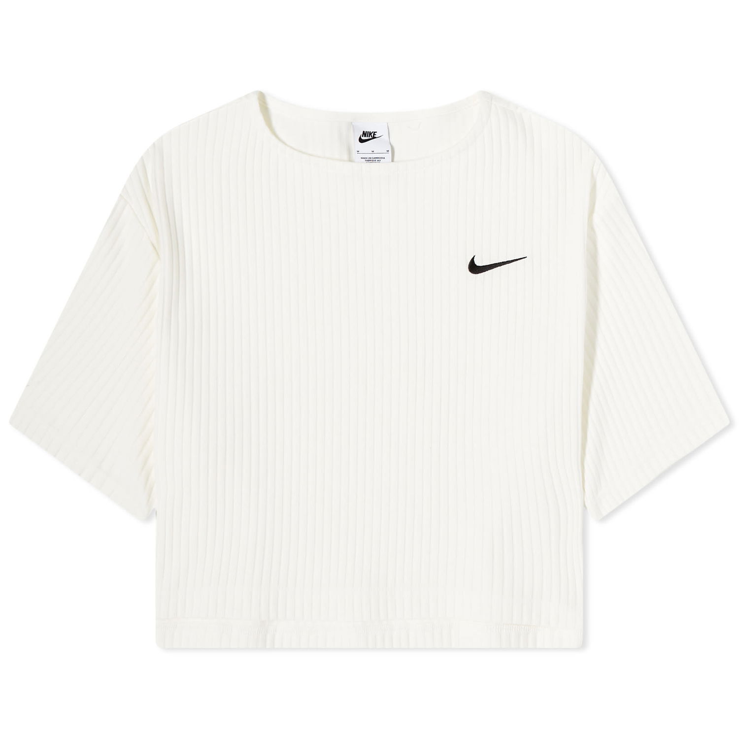 Тениска Nike Ribbed Jersey Top Бяло | DV7870-133, 0