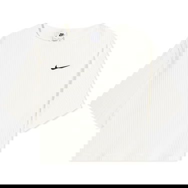 Тениска Nike Ribbed Jersey Top Бяло | DV7870-133, 0